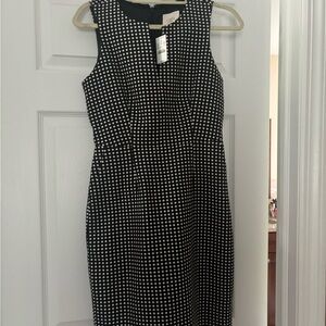 super cute black and white polkadot dress.